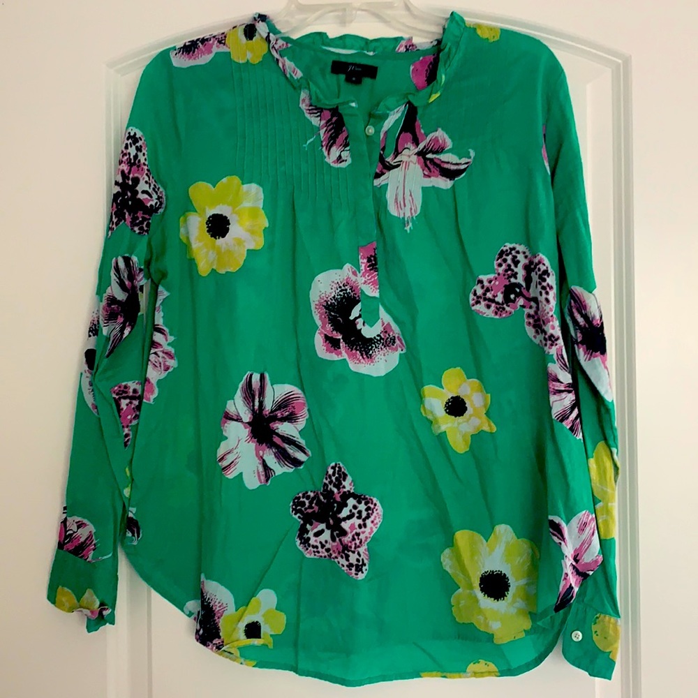 J. Crew floral blouse